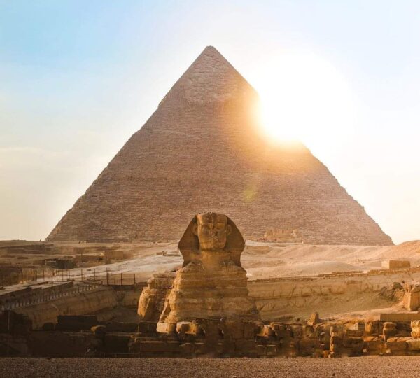 The Pyramids in the Giza Plateau
