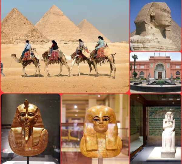the Great Pyramid of Giza and the Museum of Egyptian Antiquities